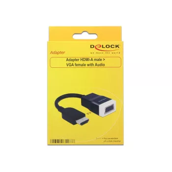Adapter kabla wideo HDMI Typ A VGA D-Sub + 3,5 mm DeLOCK 65587