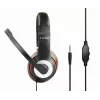 Przewodowy zestaw słuchawkowy do gier GEMBIRD MHS-03-BKRD — binauralny, wokółuszny, 3,5 mm, kabel 1,8 m, czerwono-czarny