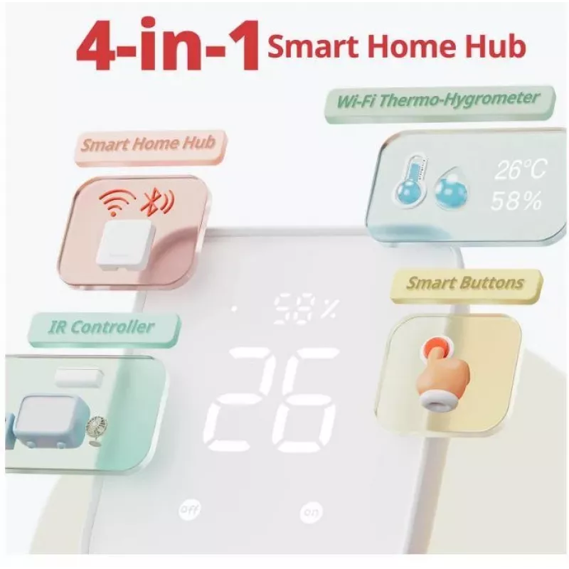 Smart Home Hub SwitchBot W3202100 — brama Wi‑Fi i Bluetooth dla urządzeń SwitchBot