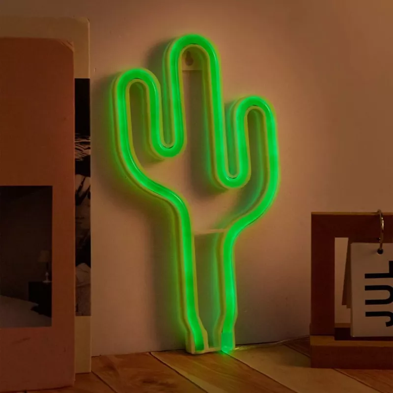 Neon MANTA SNL74GN kaktusowa zieleń — dekoracyjny neon, model SNL74GN