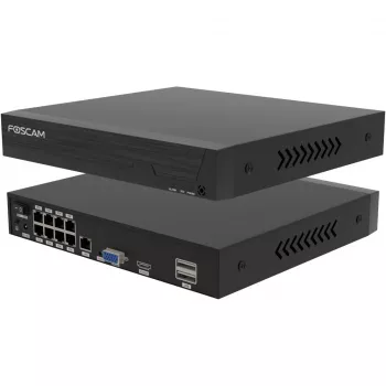 Zestaw kamer bezpieczeństwa Foscam FN9108E-B4-2T — 4 kamery z rejestratorem, czarny
