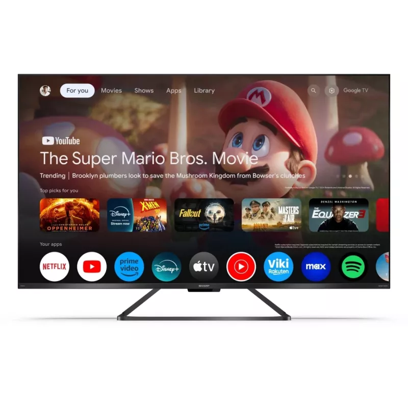 Sharp 50GR8265E 127 cm (50 cali) 4K Ultra HD Smart TV Czarny