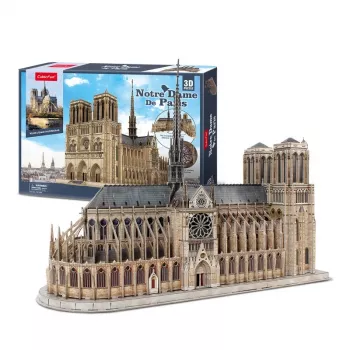 Puzzle 3D CubicFun Notre Dame, 293 elementy, model katedry w skali