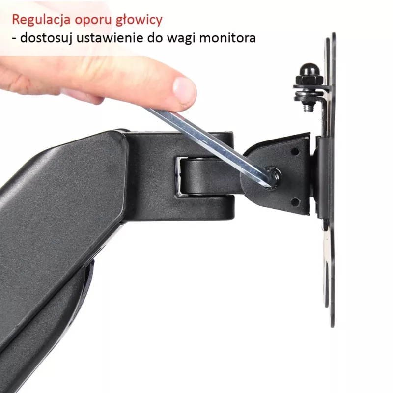 Uchwyt biurkowy ART z gazowym sprężyną na 1 monitor
