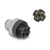 DeLOCK M12 Connector A-coded 4 pin male screw connection 60533