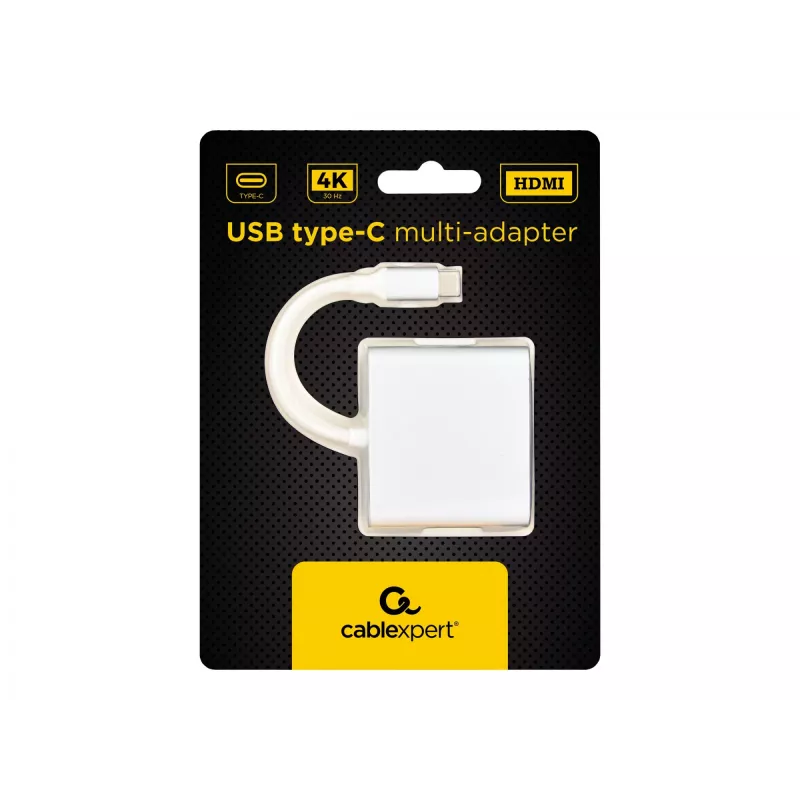 Adapter graficzny USB GEMBIRD A-CM-HDMIF-02-SV, wyjście HDMI, do 3840×2160, srebrny, 58,5×51×11,6 mm