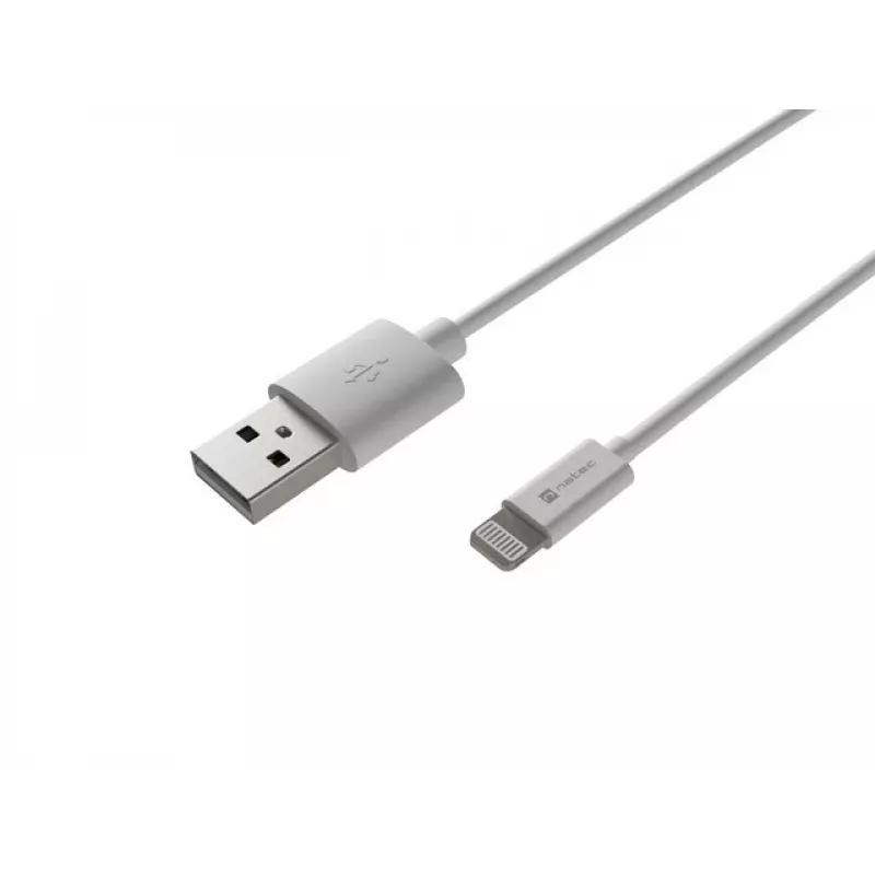 Kabel Lightning (m) -> USB-A (m) 2m MFi Prati Biały Natec NKA-2149