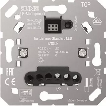 Ściemniacz przełączający do oświetlenia LED, Jung 1710 DE LED-Tastdimmer Standard
