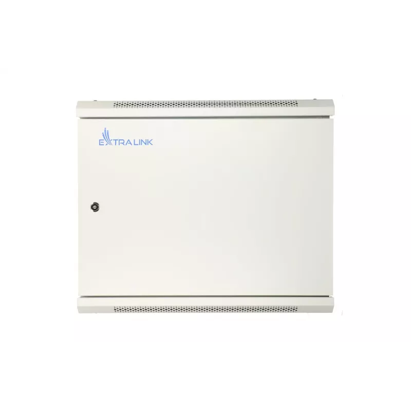 Extralink Szafa rack 9U 600x450 ASP szary, montaż na ścianie, metalowe drzwi