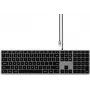 Satechi cienki W3 Klawiatura Dom USB QWERTZ Niemiecki Czarny Szary