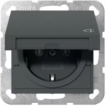 gira SCHUKO wkład gniazda System 55 antracyt 445428