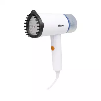 Ręczny parownik do ubrań Tristar ST-8960 — 1200 W, zbiornik 0,11 L, para 20 g/min, składana rączka, biały
