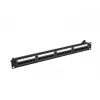 Patch panel 1U LANBERG PPUA-1024-B, 24 porty, Cat6a, U/UTP, 1U rack, głębokość 102 mm, metal, czarny