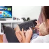 Bezprzewodowa klawiatura pełnowymiarowa TRACER TRAKLA46934, QWERTY angielska, nano odbiornik 2,4 GHz, membranowa, czarno-szara