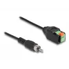 Kabel DeLOCK RCA męski do adaptera z listwą zaciskową z przyciskiem 15 cm
