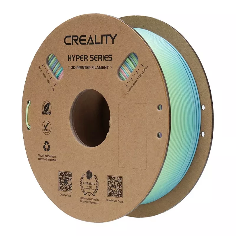 Filament do druku 3D Creality PLA 1,75 mm, 1 kg — Niebieski/Zielony/Różowy (Creality 3301010424)