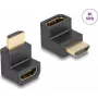 DeLOCK High Speed HDMI Adapter męski na żeński kątowy 8K 60 Hz czarny