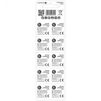 Bateria alkaliczna pastylkowa everActive AG13 (LR44) — opakowanie 10 szt.