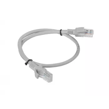 Kabel sieciowy Lanberg PCU6-10CC-0050-S RJ-45 Cat6 0,5 m szary