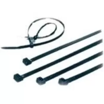 Opaska kablowa, nylon odporny na warunki atmosferyczne, czarna - Długość 100 mm Szerokość 2,5 mm