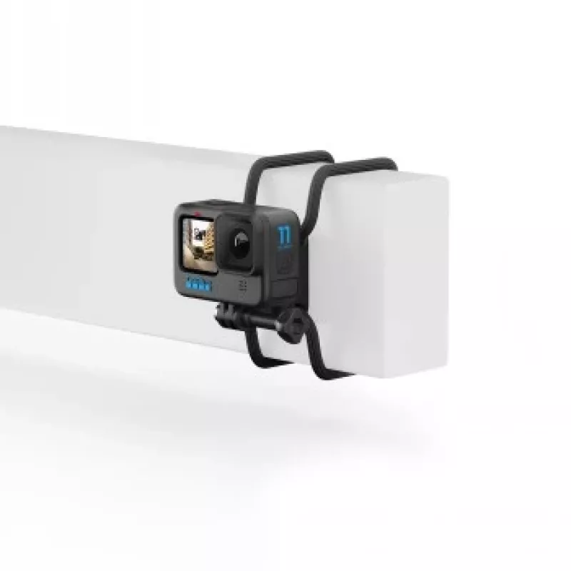Płytka montażowa GoPro HERO elast. uchwyt mocujący, czarny plastik