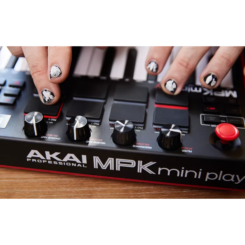 MIDI klawiatura Akai MPK Mini Play Mk3 25 keys USB Czarny czerwony