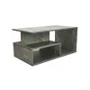 Stolik kawowy Top e Shop PRIMA BETON, blat o swobodnym kształcie, taupe, 900×510×430 mm, 1 noga
