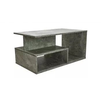 Stolik kawowy Top e Shop PRIMA BETON, blat o swobodnym kształcie, taupe, 900×510×430 mm, 1 noga