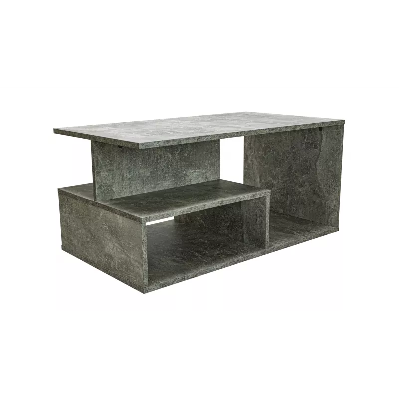 Stolik kawowy Top e Shop PRIMA BETON, blat o swobodnym kształcie, taupe, 900×510×430 mm, 1 noga