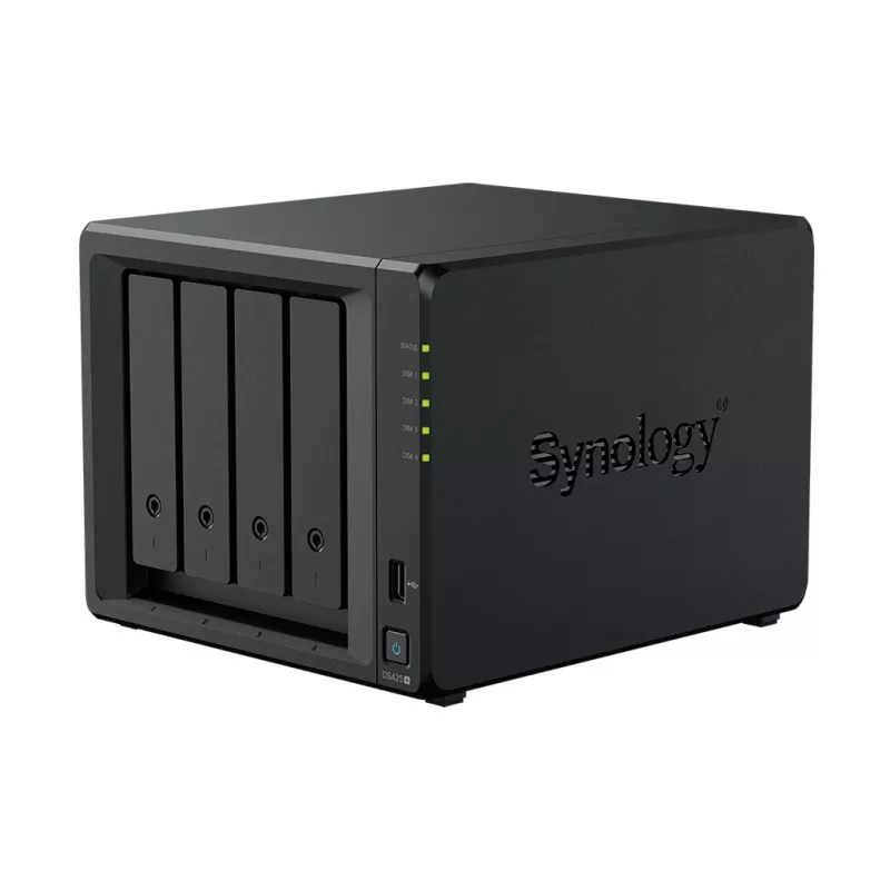 Serwer pamięci masowej NAS SYNOLOGY DS425+ — 4-zatokowy, Intel Celeron J4125 2,0–2,7 GHz, 2 GB DDR4, 0 TB, 2,5GbE, 2 gniazda M.2