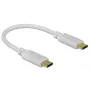 Delock - kabel USB-C / zasilający - 24-pin USB-C (M) do 24-pin USB-C (M) - 5 A - 15 cm - zasilanie USB (100 W), obsługa Power Delivery 2.0 - biały (85357)
