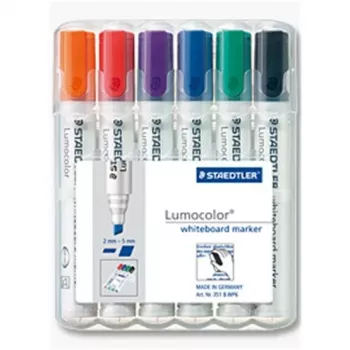 Marker Staedtler 351 B WP6 6 szt. Czarny Niebieski Zielony Pomarańczowy Czerwony Fioletowy