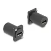 Moduł DeLOCK D-Type DisplayPort żeński do żeńskiego 4K czarny