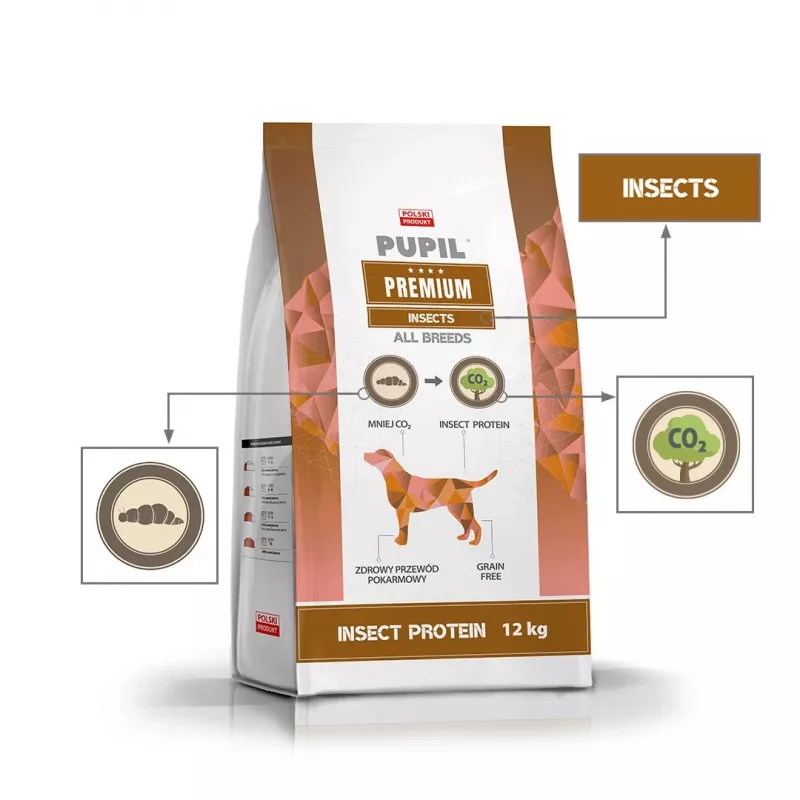 PUPIL Premium Insects - sucha karma dla psów - 12kg