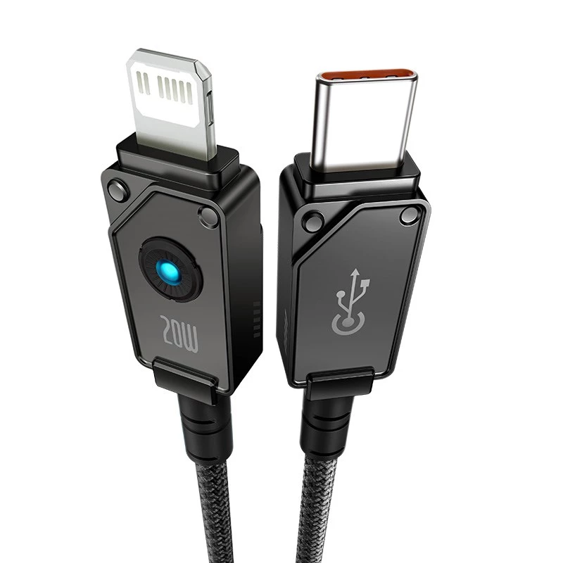 Baseus Unbreakable USB C do iP kabel 2 m 20 W Czarny