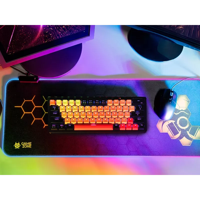 Podkładka pod klawiaturę i mysz TRACER GAMEZONE Hexy1 RGB 80/30/0,4