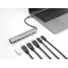 DeLOCK 64232 Stacja dokująca do laptopa Przewodowa USB 3.2 Gen 1 Type-A Type-C Szary