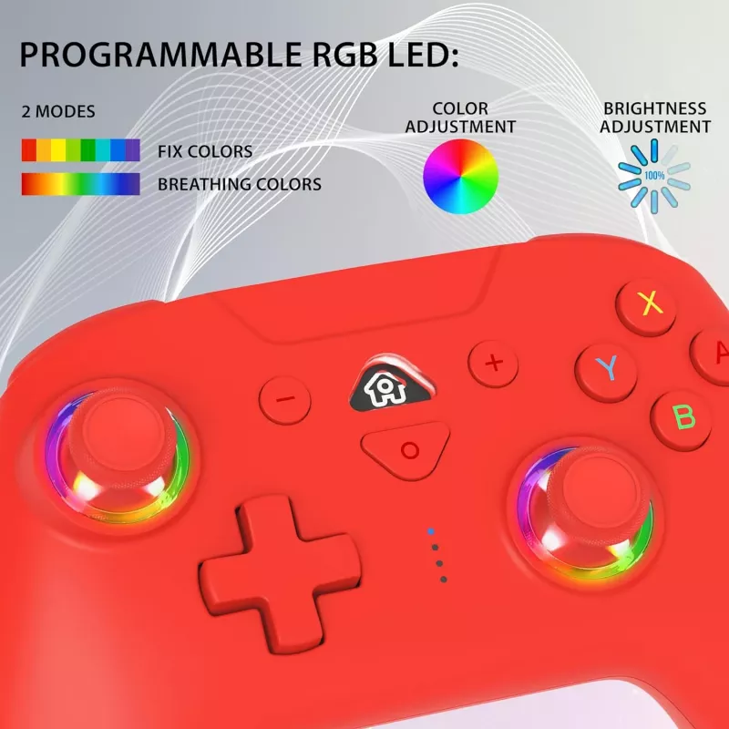 Subsonic Bezprzewodowy Kontroler LED Czerwony do Switch