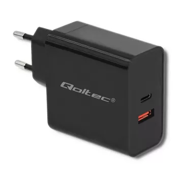Zasilacz QOLTEC 51716 — AC 220–240V na 20V 3A (63W), czarny, uniwersalna ładowarka wewnętrzna