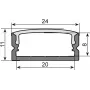 Profil U do taśmy LED EUROLITE 51210970, 20 mm, czarny, 2 m