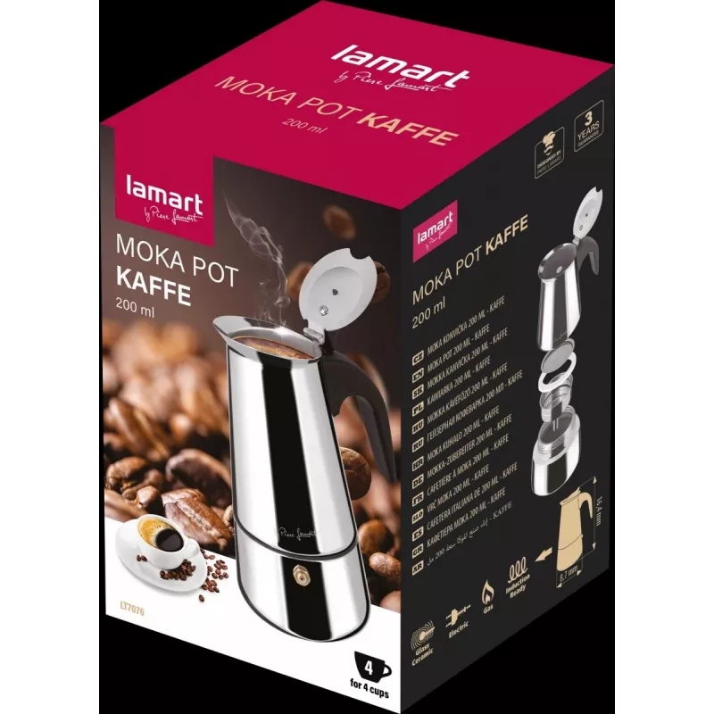Kawiarka LAMART LT7076 200 ml ze stali nierdzewnej