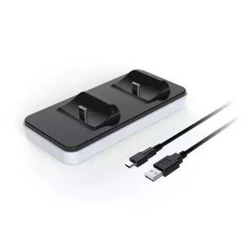 Stacja ładująca SUBSONIC SA5608 do kontrolerów PlayStation 5 z dwiema szybkimi zatokami ładującymi i wskaźnikami LED