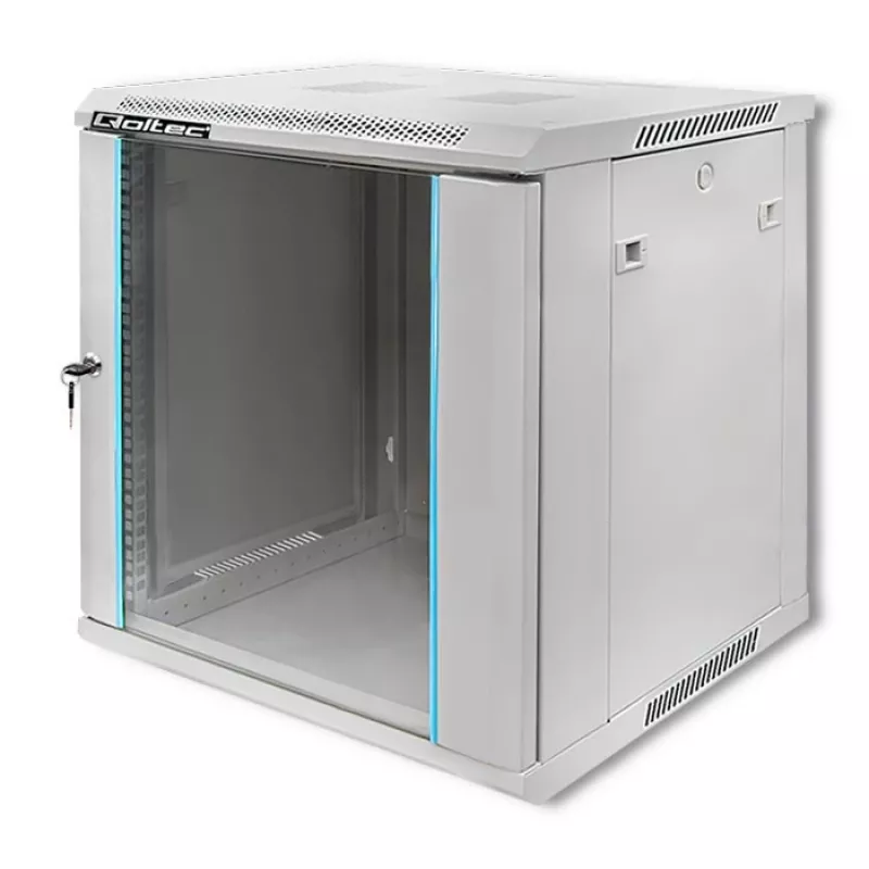 Szafa rack QOLTEC 19-calowa 12U model 54485 — obudowa sieciowa/serwerowa