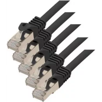 Kabel sieciowy S/CONN Kat. 7 S/FTP 3 m Czarny