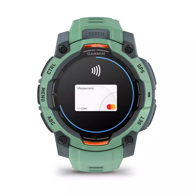 Garmin Instinct 3 AMOLED 3.05 cm (1.2) 45 mm Digitalny 390 x 390 pikseli Ekran dotykowy Zielony GPS (satelitarny)