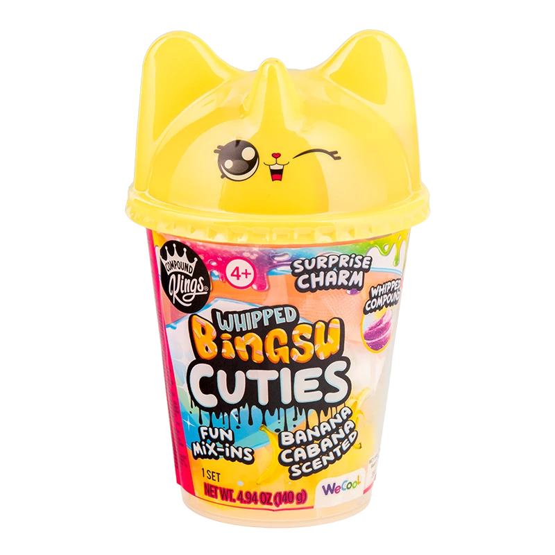 WECOOL Whipped Bingsu Cuties Banana Cabana mrożona mieszanka deserowa — Kubek bingsu ubijanego, smak bananowy