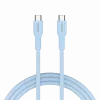 Kabel CANYON OnWire 60CL C-C 60W COLOR Pleciony 1m Jasnoniebieski