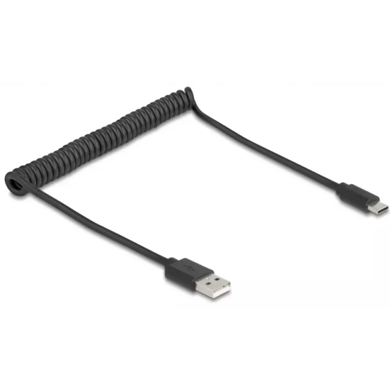 Kabel USB DeLOCK USB 2.0 0,75 m USB A – USB C czarny 90368