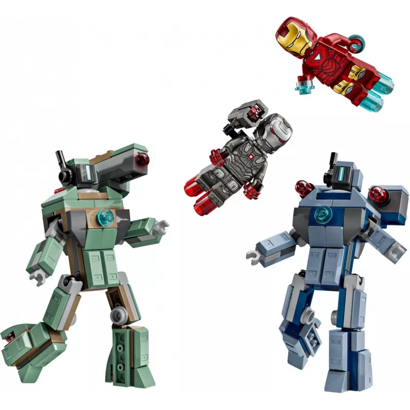 Klocki konstrukcyjne LEGO Marvel Super Heroes Iron Man War Machine zestaw 76320, 204 elementy, 2 minifigurki, 100 mm wysokości