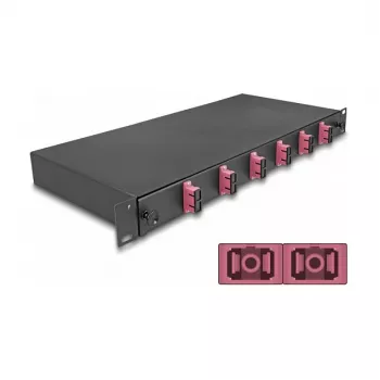 Obudowa spawów światłowodowych DeLOCK 67002 Czarna Metalowa 482x220x44mm